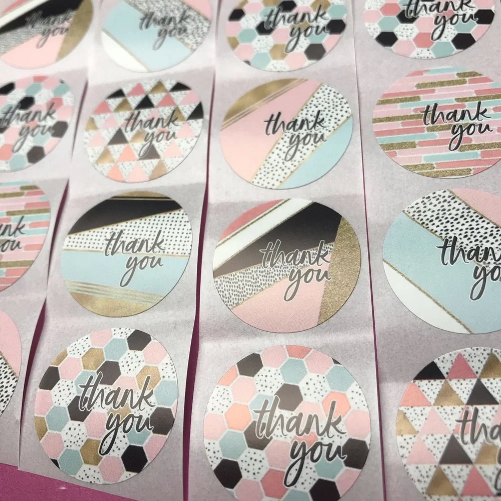 200 thank you stickers size 1” 8 sticker styles
